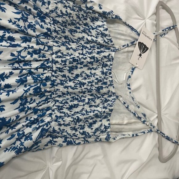 Blue print Midi sundress size small - Picture 4 of 5